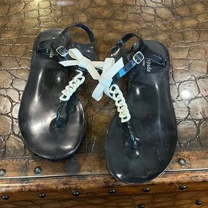 Kate Spade NY jelly sandals with bow